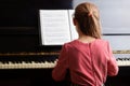 Little talented girl playing the piano Royalty Free Stock Photo