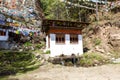 Little temple in the mountains near the Tango Goemba monastery in Bhutan Royalty Free Stock Photo