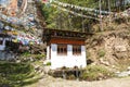 Little temple in the mountains near the Tango Goemba monastery in Bhutan Royalty Free Stock Photo