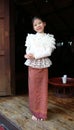 Little thai girl in a traditional costume Royalty Free Stock Photo