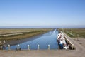 Little tidal harbor of Noordpolderzijl, Holland Royalty Free Stock Photo