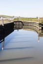 Little tidal harbor of Noordpolderzijl, Netherlands Royalty Free Stock Photo