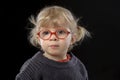 Little todder with glasses Royalty Free Stock Photo