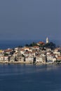 Little touristic town Primosten on Dalmatian coast in Croatia Royalty Free Stock Photo