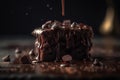 A little tower brownie, food photography, clean sharp focus