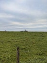 Little tractor standing in the field