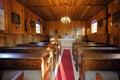 A little traditional wooden chapel inside, Waldviertel, Lower Austria