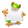 Little tree frog message Royalty Free Stock Photo