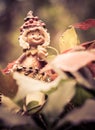 A little troll, playing in my garden. Royalty Free Stock Photo