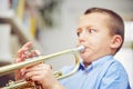 Little trumpeter Royalty Free Stock Photo