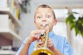 Little trumpeter Royalty Free Stock Photo