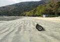 Little tug in the beach Royalty Free Stock Photo