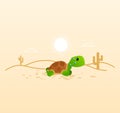 Little Turtle wandered into the desert