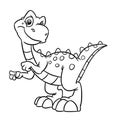 Little tyrannosaurus rex character dinosaur illustration cartoon coloring