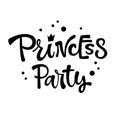 Little Unicorn Princess quote. Simple black color Lol dolls theme girl party hand drawn lettering logo phrase. Royalty Free Stock Photo