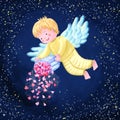 Little Valentine sows love in the night sky