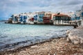 Little Venice on Mikonos island, Greece Royalty Free Stock Photo