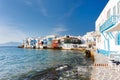 Little Venice on Mykonos island, Greece Royalty Free Stock Photo