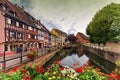 Little Venice, petite Venise, in Colmar, Alsace, France Royalty Free Stock Photo