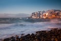 little venice at sunset, mykonos, Greece - luxury travel destiation - greek islands Royalty Free Stock Photo