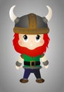 Little Viking with his unique hat in full color