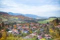 Little village in the Alps mountains in autumn Royalty Free Stock Photo