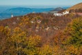 Little village in the autumn forest in the mount Terminillo, Lazio