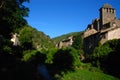 little village of Brousse-le-Chateau at the Tarn River Royalty Free Stock Photo