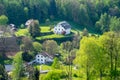 Little village in forest top view Royalty Free Stock Photo