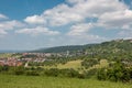 Little village in the middle of the german countryside with fore