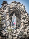 Little Virgin Mary Statue In Roman Catholic Church Place Belief