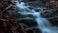 A little waterfall in the forest. In Ukraine Royalty Free Stock Photo