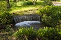 Little waterfall in the Garden at Ninfa Royalty Free Stock Photo