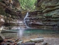 Little waterfall on a narrow creek in the Northern Apennines