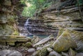 Little waterfall on a narrow creek