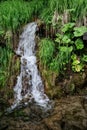 Little Waterfall Spilling Into Small Stream