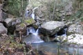 The little waterfall in sprint Royalty Free Stock Photo