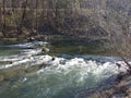 Little waterfalls on a river Royalty Free Stock Photo