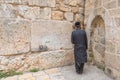 Little Western Wall, HaKotel HaKatan, the Small Kotel, the Kleiner Koisel. Holy places Royalty Free Stock Photo