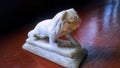 Little white angle lion statue image