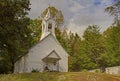 A little white church in Appalachia. Royalty Free Stock Photo