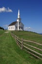 Little white church on a hill