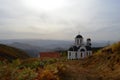 little white church on the hill Royalty Free Stock Photo