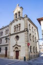 Little white church at the Plaza San Jose in Pamplona