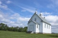 Little white church on the Prairie. Royalty Free Stock Photo