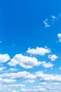 Little white clouds in summer blue sky Royalty Free Stock Photo