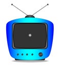 Little White Dot On The TV Screen On White Background Royalty Free Stock Photo