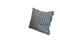 Little white flower color on blue background pattern cushion iso Royalty Free Stock Photo