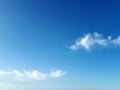 Little white fluffy cloud on clear blue sky Royalty Free Stock Photo