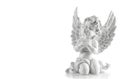 Little white guardian angel. Christmas decoration Royalty Free Stock Photo